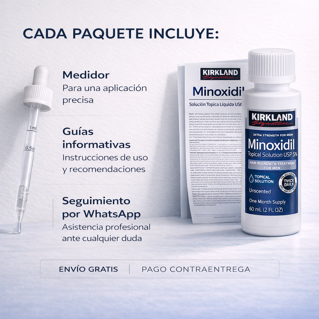 Minoxidil Liquido 5% (60 ml) – Tratamiento para Crecimiento de Cabello & Barba